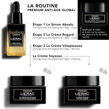 Lierac Under Eye Cream for Dark Circles - Firming with Gentian and Niacinamide, Tightens & Smoothes Wrinkles, Reduces Puffiness and Bags, Balm Texture, 20ml