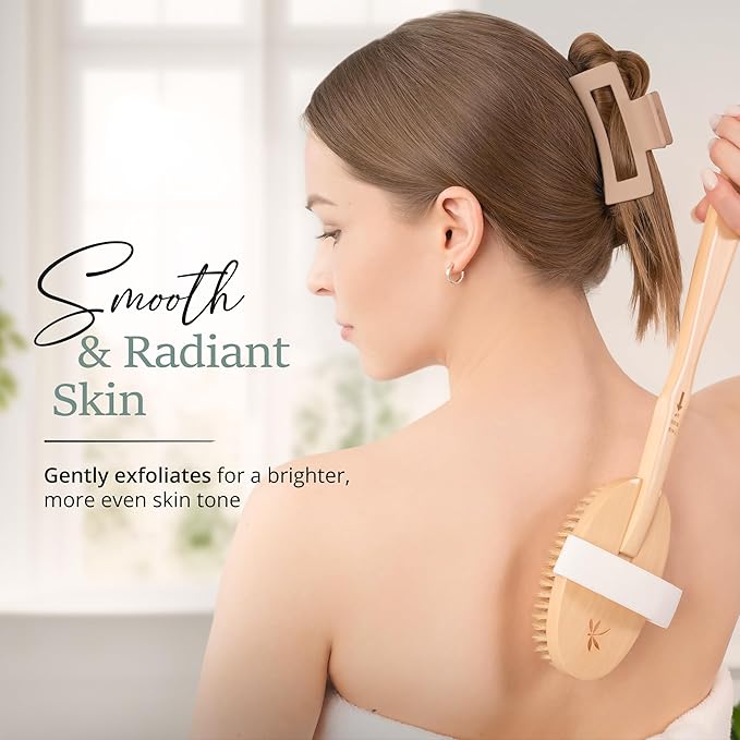 Premium dry brushing body brush