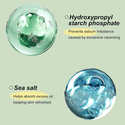 PORCOPE Gentle Moisturizing Cleanser with Amino Acids and Sea Salt Effective Oil Control for Oily and Sensitive Skin, Daily Face Wash 200ml