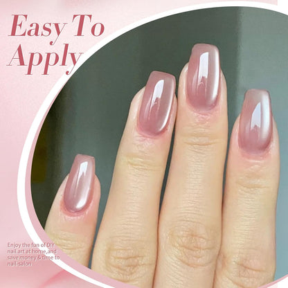 Born Pretty Cat Magnetic Eye Gel Nail Polish Cat Magnetic Gel Moonlight Dried Rose Color Cat Magnetic Glitter Nail Polish Nail Gel Soak Off Nail Art Salon Home Gift for Women 15ML