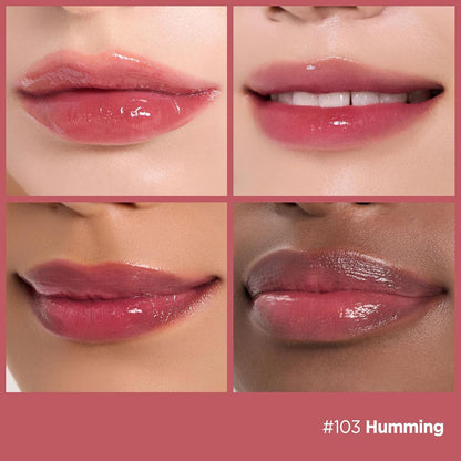 Laka Fruity Glam Lip Tint Mini, Glowing Lip Stain with Wide Color Spectrum, Hydrating & Lightweight Texture, Long-Lasting Bold Stain, Non-Sticky, Vegan, K-Beauty (#103 Humming)