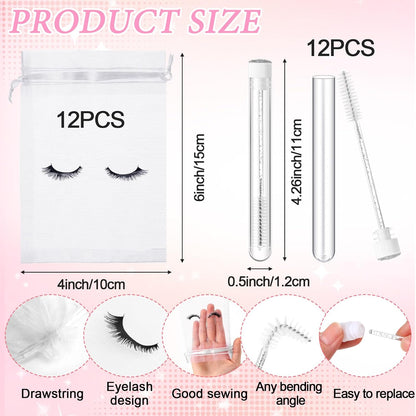 Zhehao 80 Pcs Lash Shampoo Bottle Brushes Kit 20 Foam Pump Dispensers 20 Lash Shampoo Brushes 20 Eyelash Aftercare Bag 20 Cleaning Pipes, Eyelash Extension Supplies(White, Sliver)