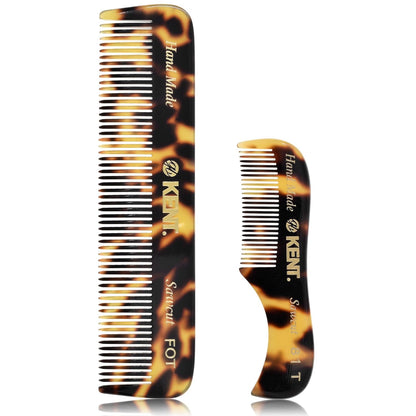 Kent Beard Comb Set Pocket Combs for Men - Pocket Beard and Mustache Comb Kit for Men for Travel and Home, Mini Combs for Mens Grooming, Handmade Kent Comb Mens Beard Grooming Set