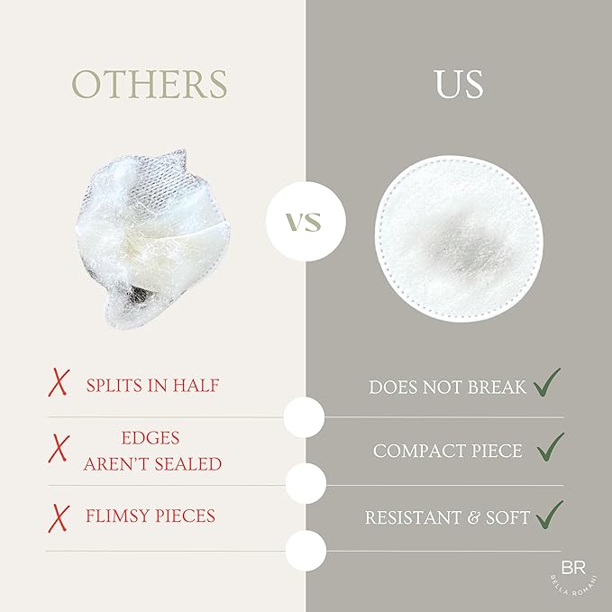 Cotton rounds makeup remover pads