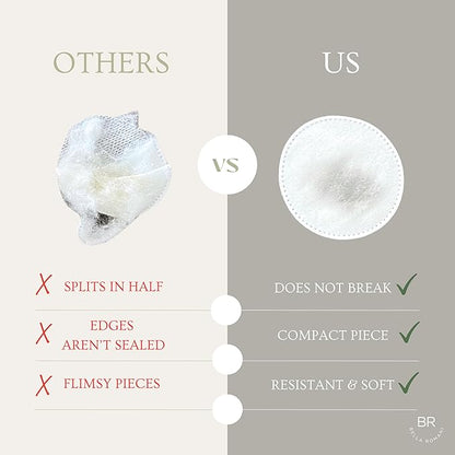 Cotton rounds makeup remover pads