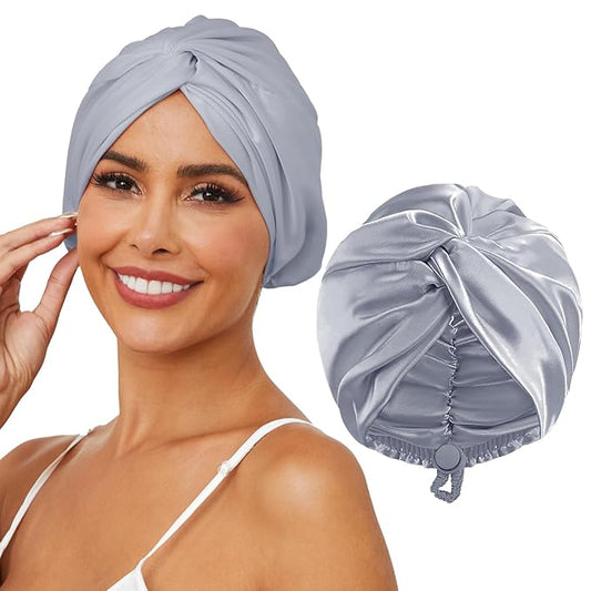 Adjustable silk satin hair bonnet