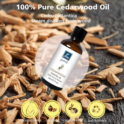 Cedarwood Essential Oil 1 Oz, 100% Pure Natural Cedarwood Oil, Aromatherapy Essential Oils for Diffuser, Skin, Hair, Candle, DIY Body Care