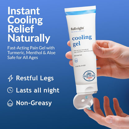 Cooling Gel - Fast-Acting Pain Relief Rub, Fast Absorbing Pain Gel, Safe for Kids & Pregnancy, Natural Topical Ache Relief Blend - Turmeric, Menthol, Aloe - Soothing Comfort, USA Made 4 oz
