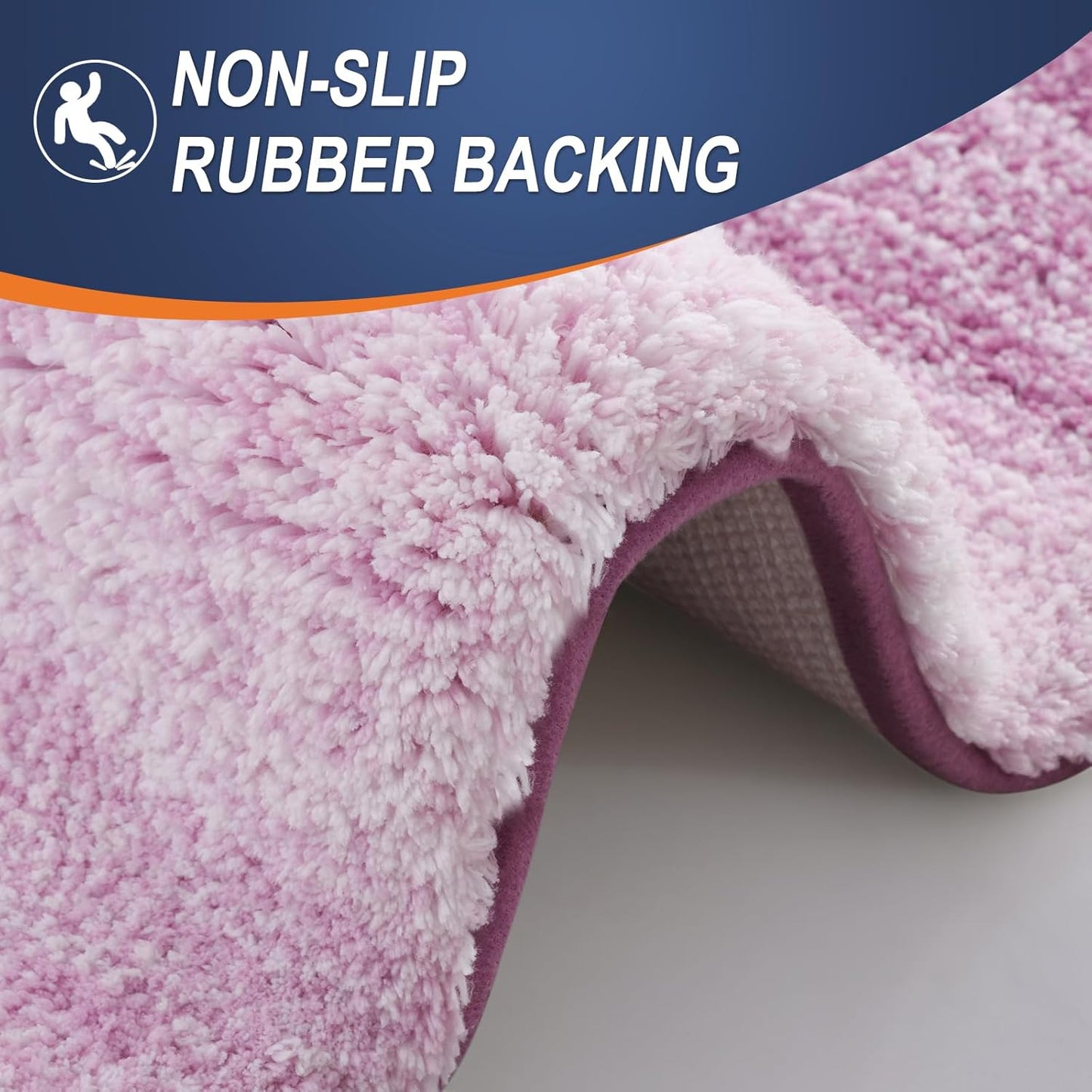 OLANLY Bathroom Rugs Mat 30x20, Extra Soft Absorbent Microfiber Bath Rugs, Rubber Backing, Quick Dry, Washable Bath Mats for Bathroom Floor, Tub and Shower, Home Decor Accessories, Pinkish-Purple