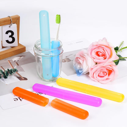 Plastic Toothbrush Case Mix Colors Portable Dust-proof Toothbrush Cases Toothbrushes Holder for Daily and Travel Use (24)