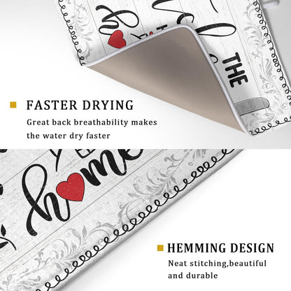 White Kitchen Dish Drying Mat 18x24 Inch Knife Fork Dish Drainer Rack Mats Microfiber Absorbent Protector for Kitchen Countertop Decor