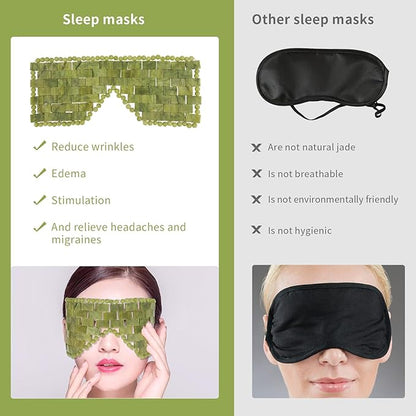 Jade eye mask,large facial cooling