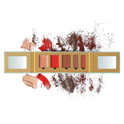 Amalfi Polish & Glowww Palette – 5-Piece Refillable Makeup Palette for Radiant Skin. Includes Highlighters, Blush, Contour & Eye Shadows - Blendable, Long-Lasting, Vegan & Cruelty-Free