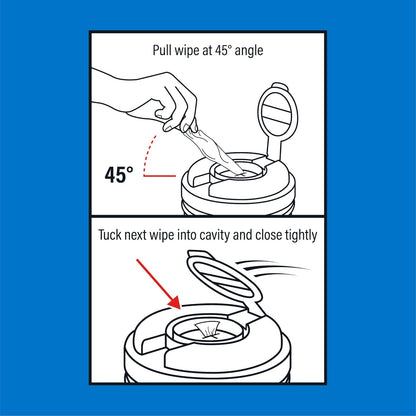 The Pharma-C Company - 70% Isopropyl Alcohol Wipes - Bulk Large Durable IPA Wipes. First-Aid Antiseptic Wound Cleaner with Moisture Lock Lid. (Case of 6 Canisters)