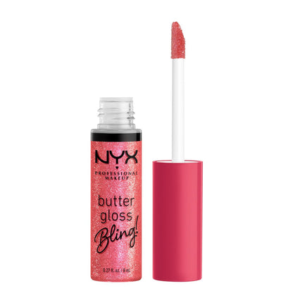 NYX PROFESSIONAL MAKEUP Butter Gloss Bling Lip Gloss, Non Sticky and Shiny Vegan Lip Makeup - She Got Money