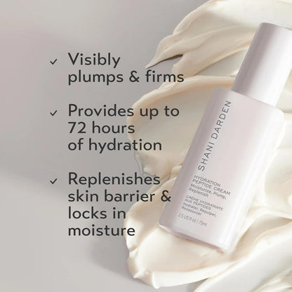 Shani Darden Hydration Peptide Cream, Oil-Free Face Moisturizer with Peptides, Squalane, Niacinamide & Ceramides for Normal to Dry Skin, Up to 72 Hours of Hydration Without Clogging Pores, 2.5 fl oz