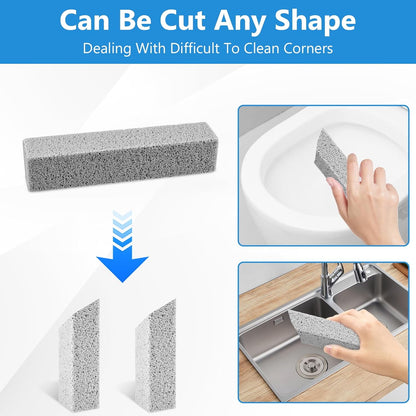 20 Pack Pumice Stone Toilet Bowl Cleaner, Pumice Stone for Cleaning Stick Hard Water Rings, Calcium Buildup & Stains, Safe for Bathroom, Sink, Tub, Grill, Oven, Pool Tile (Small Size)