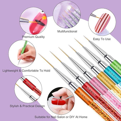 Saviland 6pcs nail art liner