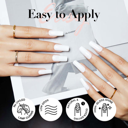 AZUREBEAUTY Warm White Nail Polish – Quick Dry, Long-Lasting, Natural Glossy Finish for DIY Manicure & Nail Art, Salon Quality, 10ml for Women