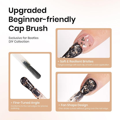 Beetles Gold Glitter Gel Nail Polish, 9ml Diamond Shiny Gel Polish Shimmer Reflective Sparkle Gold Color for Nail Art Soak Off UV LED Nail Lamp Dancing Glitter Gifts for Women