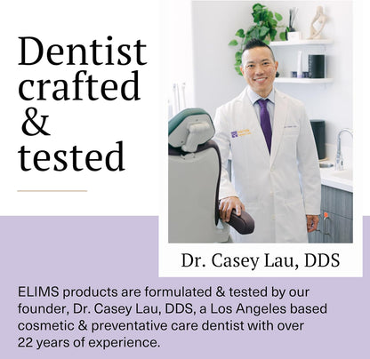 ELIMS Travel Size Nano Hydroxyapatite Toothpaste Fluoride Free - Xylitol Remineralizing Toothpaste for Whitening Sensitive Teeth - Lavender Vanilla Mint Toothpaste for Adults & Kids 1oz