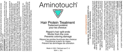 Aminotouch Natural Pure Protein Treatment - Collagen and Keratin Rescue Shot for Long Hair Growth, Damage Repair, Split Ends Prevention, and Hair Strengthening