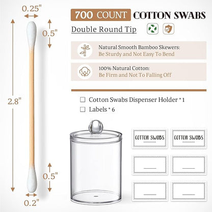 Bamboo cotton swabs -700 count