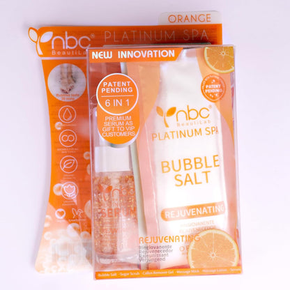 Pedicure Kit Foot Soak Set: Bubble Salt, Sugar Scrub, Massage Mask, Massage Lotion in a Box, 4 Step Foot Spa Kit for Dry Feet, Softens Calluses, Soothes Sore and Tired Feet (Mango)