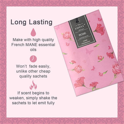 14 Packs Rose Scented Sachets for Drawers and Closets