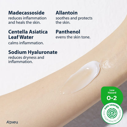 A'PIEU Madecassoside Moisture Gel Cream (1.69 Fl oz) - for Hydrating Dry and Sensitive Skin- Helps Soothe Damage and Maintain Optimal pH level- Centella Asiatica, Panthenol, Allantoin
