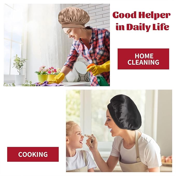 2pcs silk bonnet for sleeping,