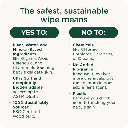 Our Wet Wipes | EWG Verified Safe | 100% Water & Plant Based | Unscented & Safe for Sensitive Skin | Fragrance Free and Totally Chlorine Free (8 packs, 512 wipes)