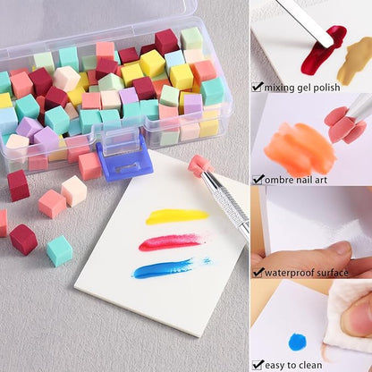 100Pcs Soft Nail Sponges for