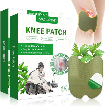 84Pcs Knee Patches, Warming Herbal Patches Wormwood Extract Sticker Heat Patches for Knee, Back, Neck, Shoulder