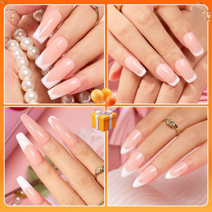 Beetles Nail Stamp, 4Pcs French Tip Tool Easy Manicure Nail Stamper Single Head Soft Silicone Long & Short French Tip Stamp Tool with 2Pcs Nail Scraper Decorations Gift for Women