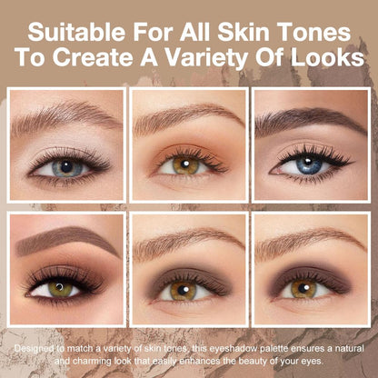 Kaely 6 Color Mini Nude Brown Neutral Eyeshadow Palette Makeup, Highly Pigmented Eye Shadow Palette Waterproof, Natural Matte Eye Shadow Palette, paleta de sombras de ojos, Vegan & Cruelty-free, 10