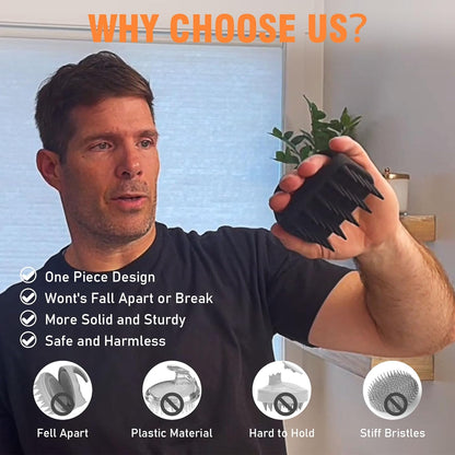 Scalp Massager Shampoo Brush, Scalp Scrubber for Dandruff & Build Up, Scalp Massager Hair Growth - 100% Silicone, Plastic Free