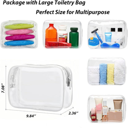 4 Pack Travel Toothbrush Case, Portable Toothbrush Travel Case with Large Toiletry Bag for Business Trip, Camping, Home