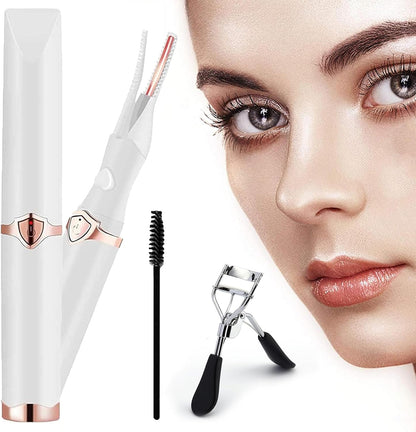 Peshoriadm Eyelash Curler, Electric Eyelash Curler Heated, 2025 New Heated Eyelash Curler with USB Charging, 3 Heat Modes and Smart Temperature Control, Natural Curling 24h Long-Lasting Curl (White)