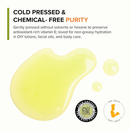 Grapeseed Oil – Cold Pressed & 100% grape oil | “Good Inside and Out” Beauty & Cooking Oil | High-Heat, Non-GMO, Kosher, Vegan | For Skincare, Hair, Massage, Soap & Gourmet Recipes | 5 Liter Jug