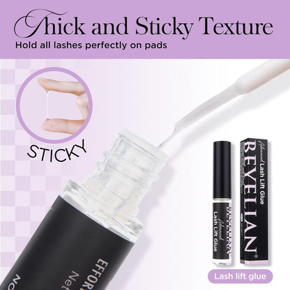 BEYELIAN Lash Lift Glue, Lash Lift Adhesive,Lash Perm Glue Strong Sticky Eyelash Dissolves Quickly in Water, No Irritation and Odorless,5ML