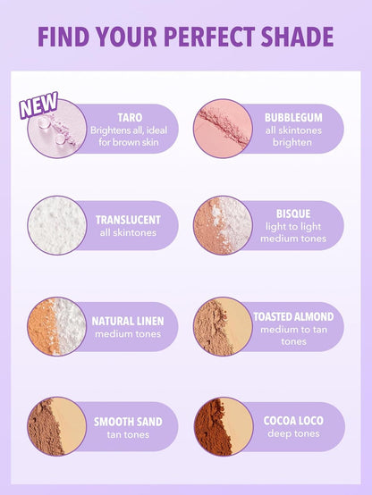 SHEGLAM Insta-Ready Face Powder Loose Under Eye Setting Powder-Taro