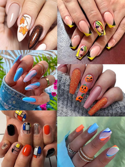 12 Color 3D Nail Art Pens Set, Kalolary Nail Point Graffiti Dotting Pen Drawing Painting Liner Brush for DIY Nail Art Beauty Adorn Manicure Tools(B)