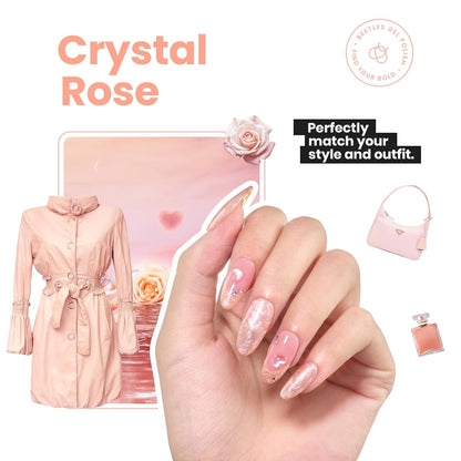 Beetles Pearly Pink Nail Polish,Fast Air Dry, No UV Needed –Perfect for Party, Long-Lasting Neutral Color for DIY At-Home or Salon Use, 15ml/0.51oz