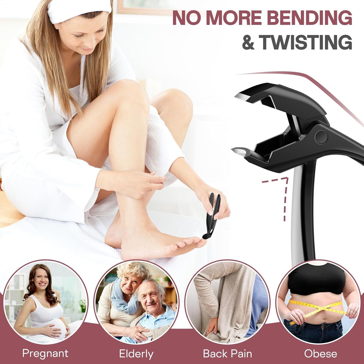 2025 Toenail Clippers for Thick Toenails for Seniors, Angled Long Handled Toe Nail Clippers for Thick Nails for Men, Heavy Duty Large Ingrown Toenail Clippers, Ultra Sharp Slanted Fingernail Clippers