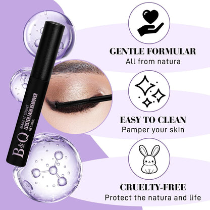 B&Qaugen B&Q Lash Remover for Lash Clusters 10 ML Lash Cluster Remover Cluster Lash Remover Cluster Lash Bond Remover Lash Adhesive Remover Lash Glue Remover Lash Bond and Seal Remover（Remover-10ML）