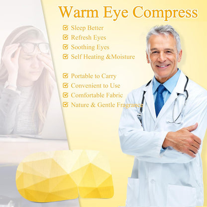 Steam Eye Mask, Heated Eye Mask for Sleeping, Warm Compress for Eyes, Self Heating Disposal Eye Mask Comfortable Sleep Mask for Home, Office, Spa, Travel Essentials (16Packs Chamomile)