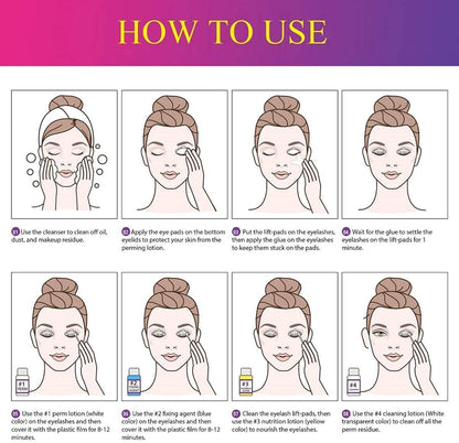 2025 Upgraded Lash Lift Kit for Perming,Curling and Lifting Eyelashes | Semi-Permanent Salon Grade Supplies for Beauty Treatments | Includes Eye Shields,Pads and Accessories