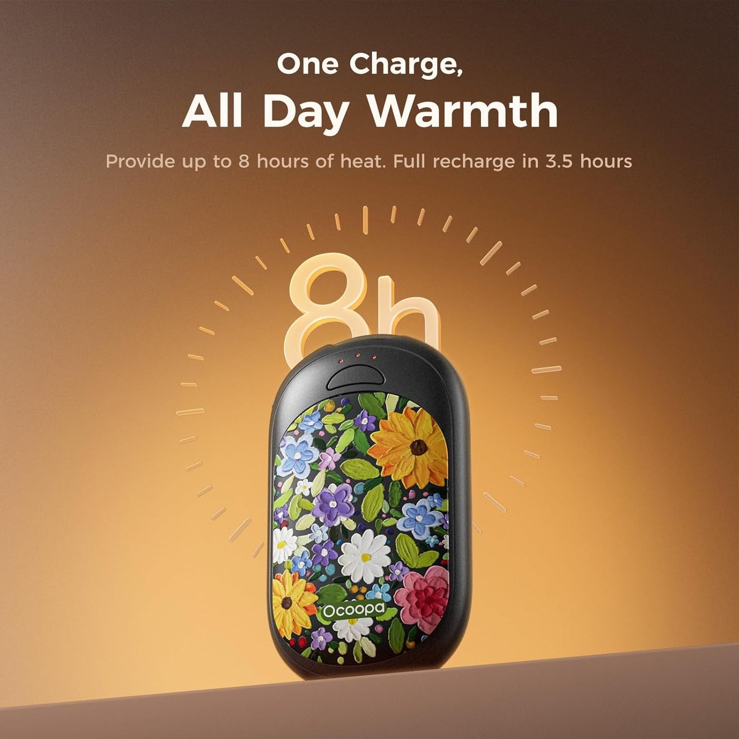 OCOOPA Magnetic Hand Warmers Rechargeable 2 Pack, AI Electric Handwarmers, Fast Heating, 3-Settings, UL Certified, Portable Heater, Gloves Fitting, Travel Essentials, Gifts Women Men, UT3 Lite