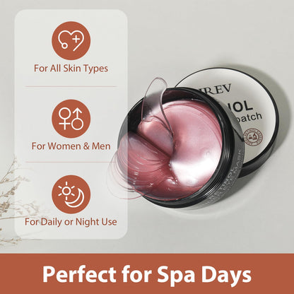 30 Pairs Retinol Collagen Eye Gels Mask For Women Gift, Anti-Aging Under Eye Patches for Wrinkles Dark Circles, Puffy Eyes, Eye Bags, Beauty Self Care Gifts for Women Collagen Sheet Mask